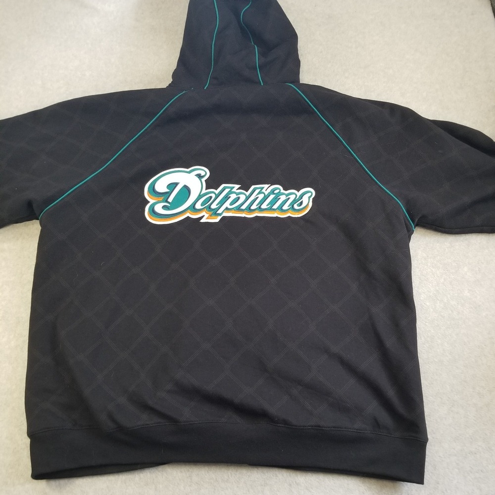 Miami Dolphins Hoodie Mens‎ 3XL Black NFL Pro Line Fleece Jacket